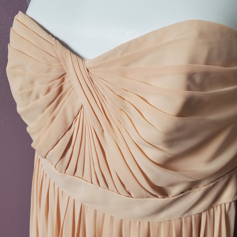 Jenny Yoo Strapless Dress in Soft Peach